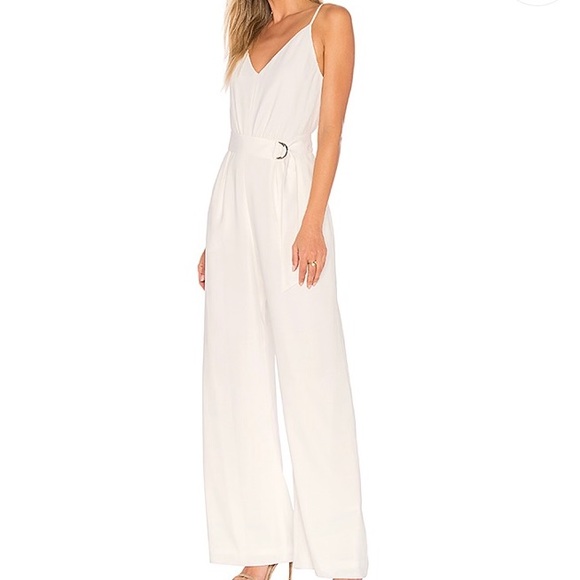 Jill Stuart Pants - NWT Revolve Jill Stuart Wide Jumpsuit White size 6